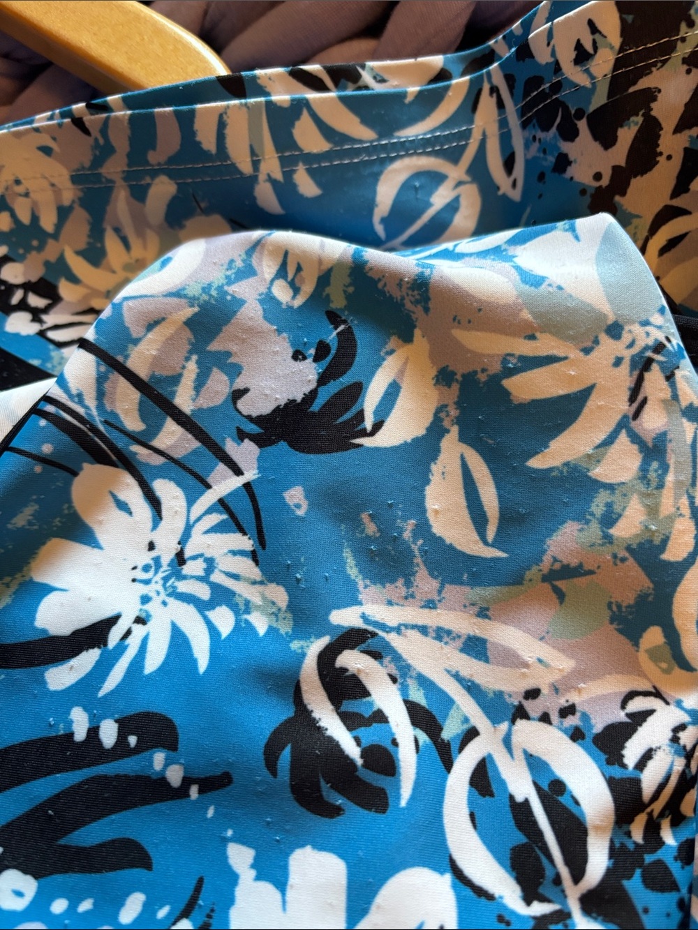 NUU MUU Small Sleeveless Blue Floral Shift Dress. - Picture 6 of 6